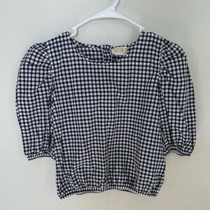 Nation LTD Revolve Heidi blouse navy gingham xs